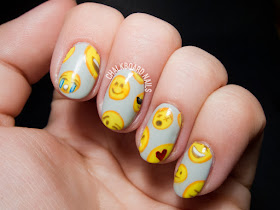 Emoji nail art by @chalkboardnails