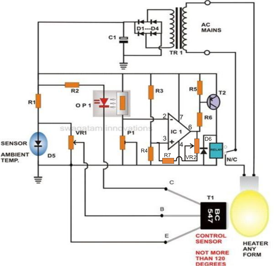 Incubator Thermostat Circuit with Hysteresis Control ... gqf incubator thermostat wiring diagram 
