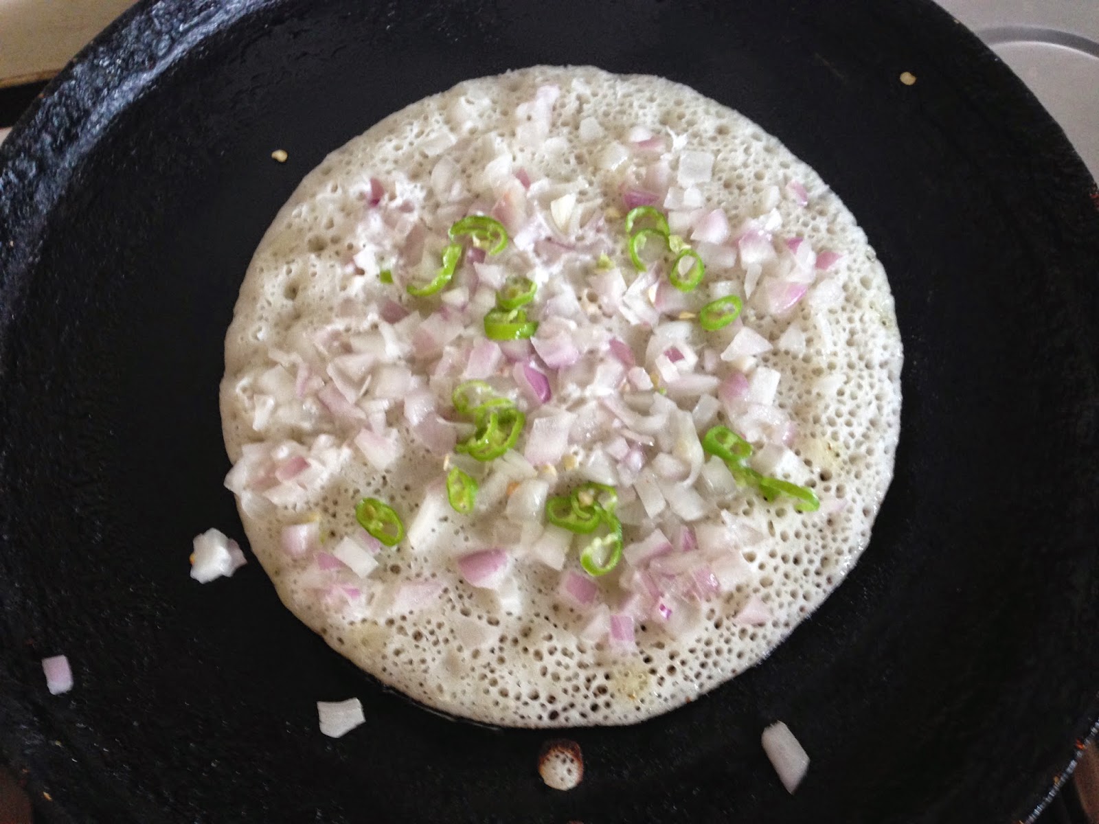 kumari' s kitchen ONION UTHAPPAM.
