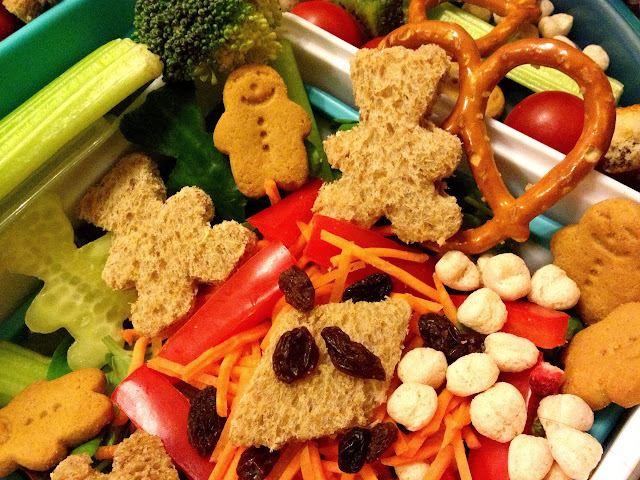 Bento box teddy bears picnic salad packed lunch