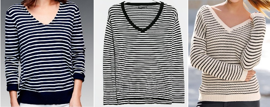 jersey de rayas atemporal que estilizan