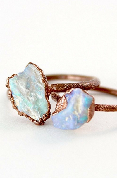 Raw Opal Boho Lux Engagement Ring