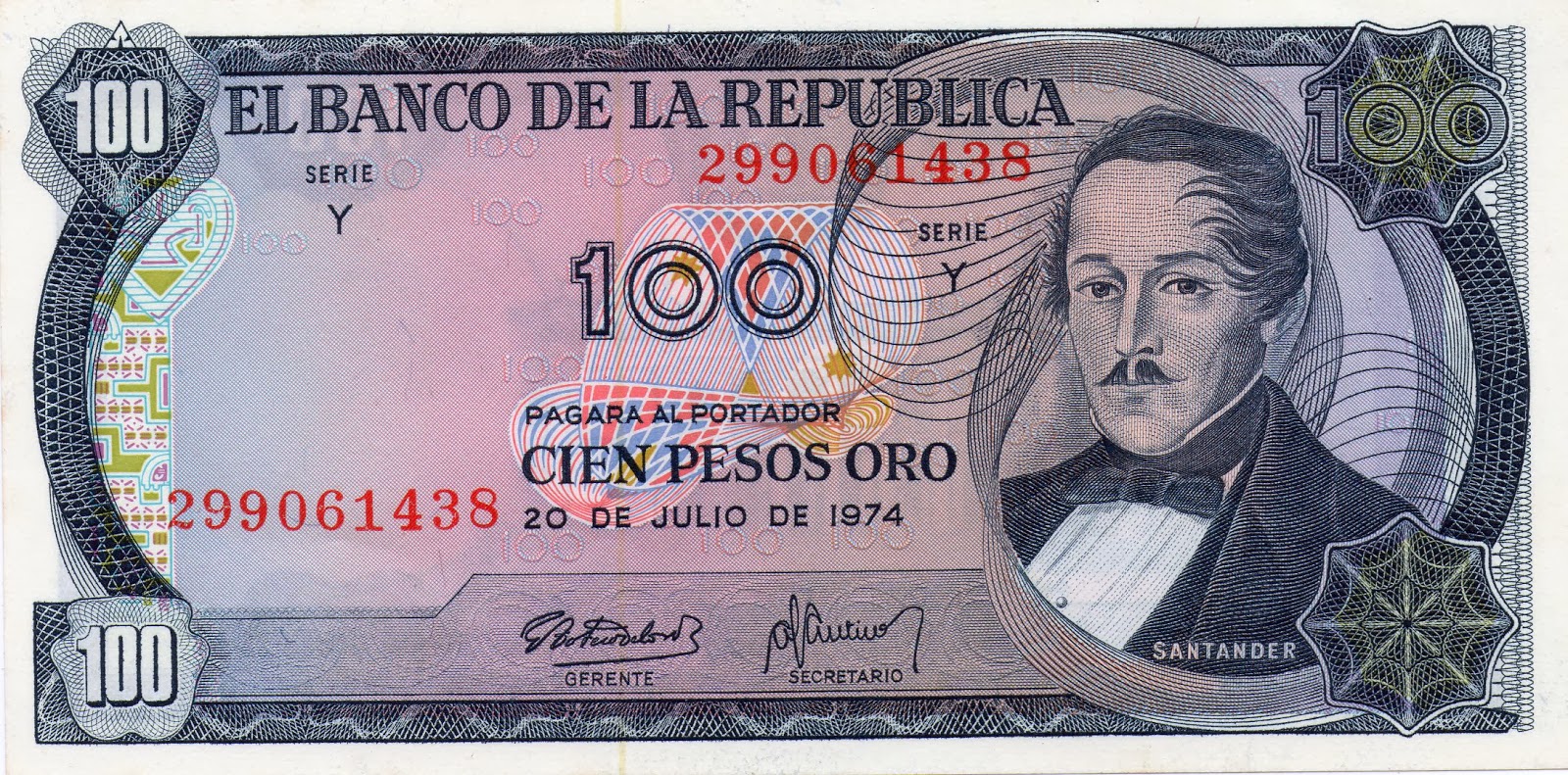 $100 a pesos colombianos