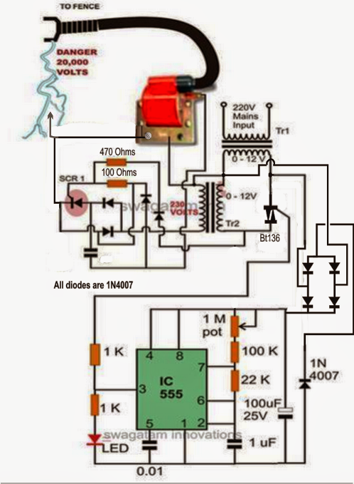 A Homemade Fence Charger, Energizer Circuit Explained