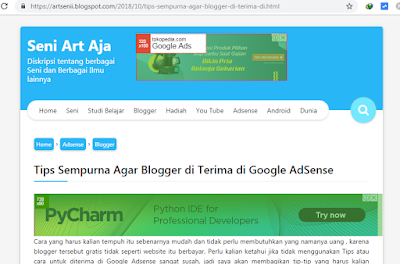 Cara Melihat Url iklan atau Domain iklan AdSense di Browser Google Chrome