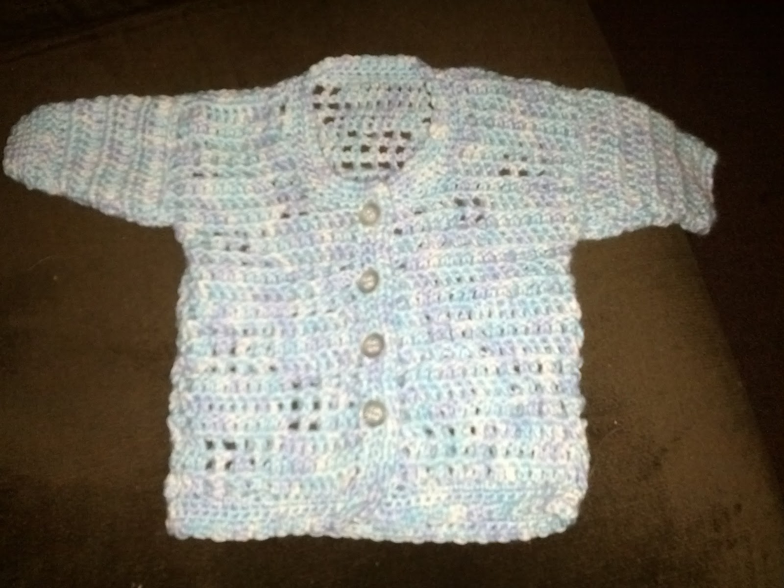 Blooming Lovely Just Off The Hook Crocheted Baby Cardigan