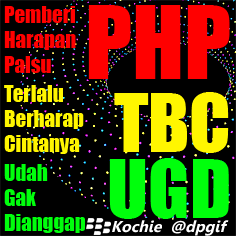 DP BBM Cowok PHP (pemberi harapan palsu) dengan design unik Logo PHD 