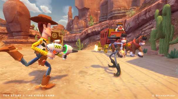 Woody facing off with his infamous nemesis, skinny bandana man