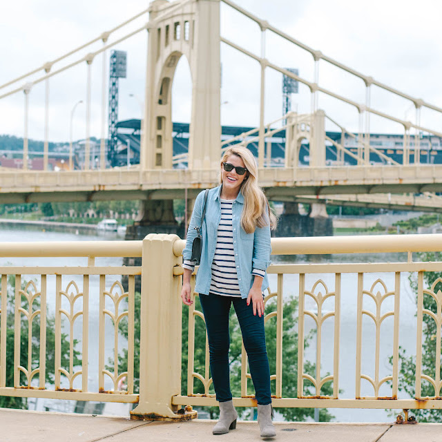 chambray outfit from old navy in pittsburgh