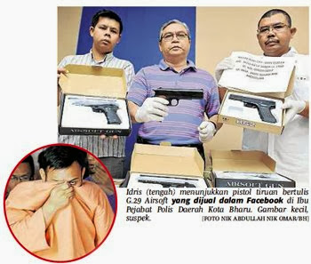 Cikgu Jual Pistol Tiruan Dalam Facebook