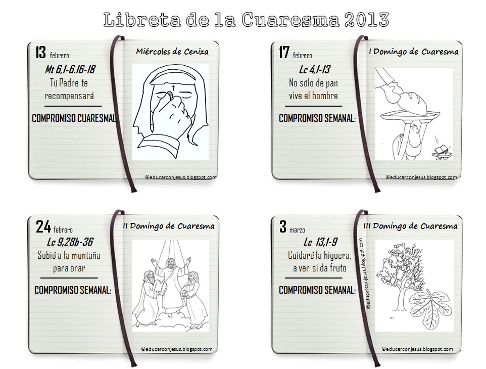 Camino hacia la Pascua Libreta de Cuaresma para anotar los Compromisos Camino hacia la Pascua Libreta de Cuaresma para anotar los Compromisos