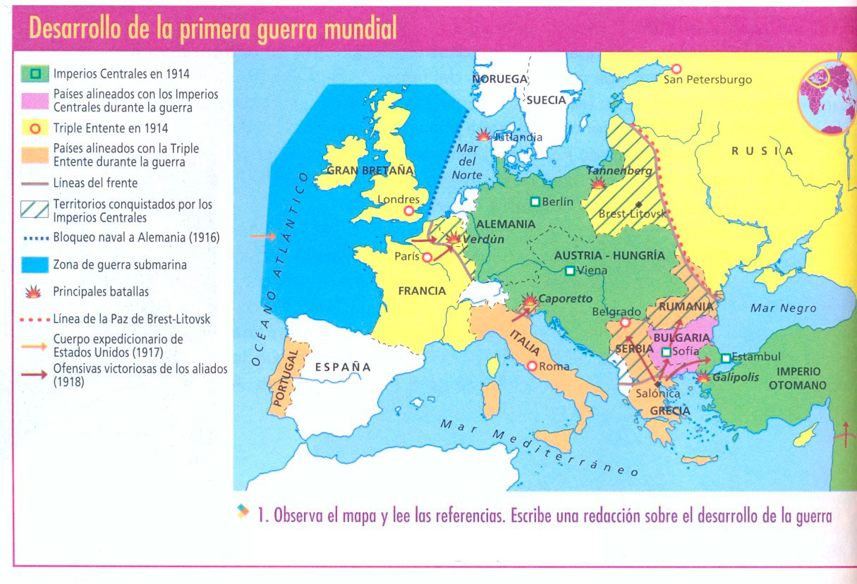 Blog Geografía e Historia Bojollo Mapas Primera Guerra Mundial
