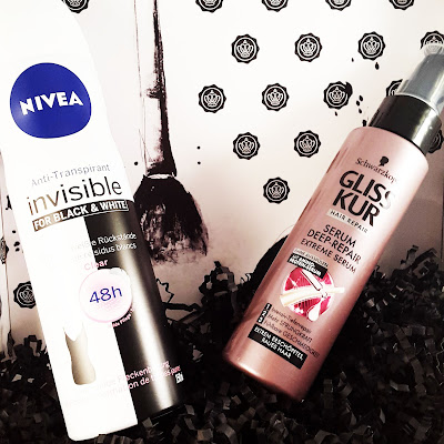 Unboxing Glossybox Black and White Edition September 2015 invisible Nivea Repair Serum Glisskur