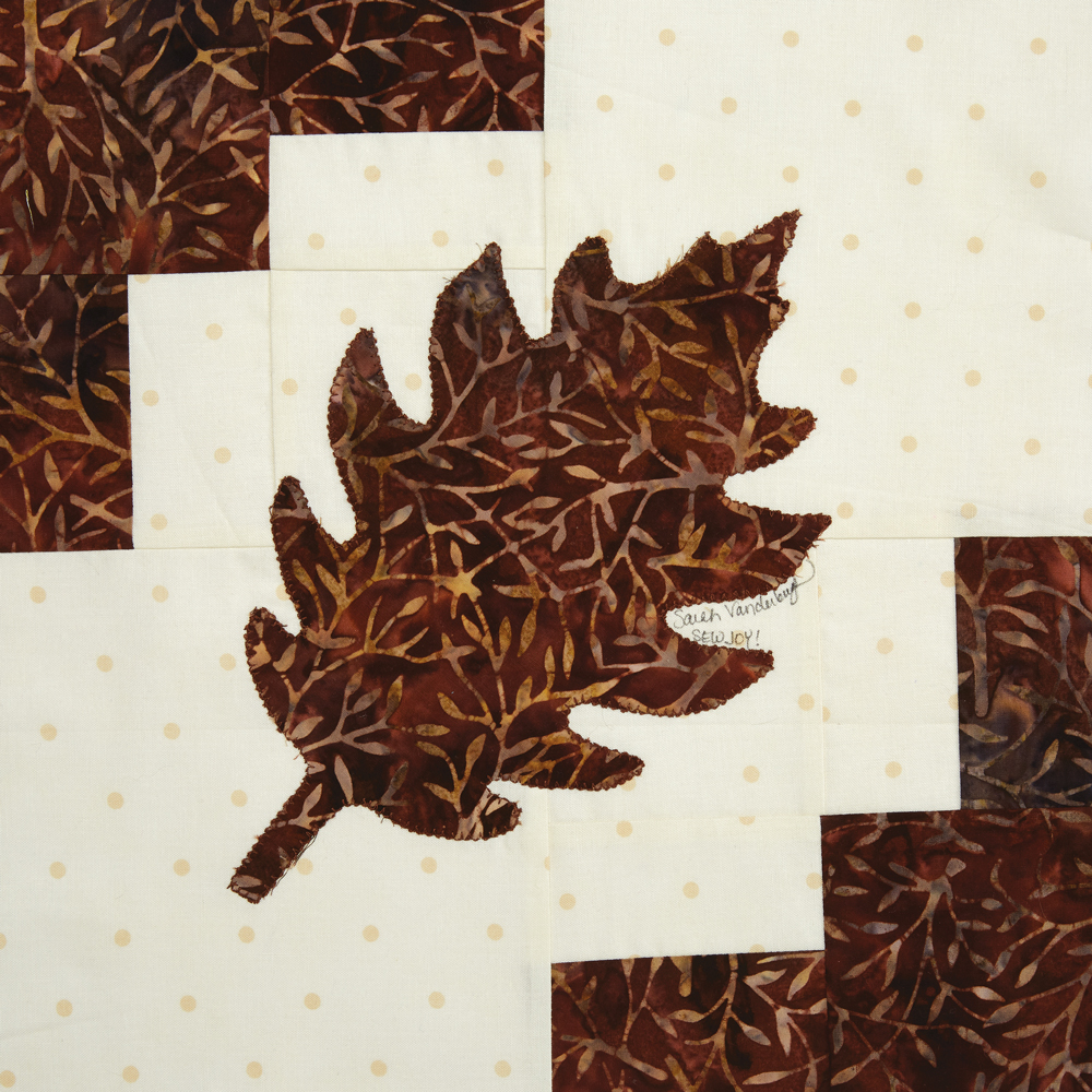 Sew Joy Quiltmaker's 100 Blocks Vol. 14 Blog Tour Modern Oak Leaf