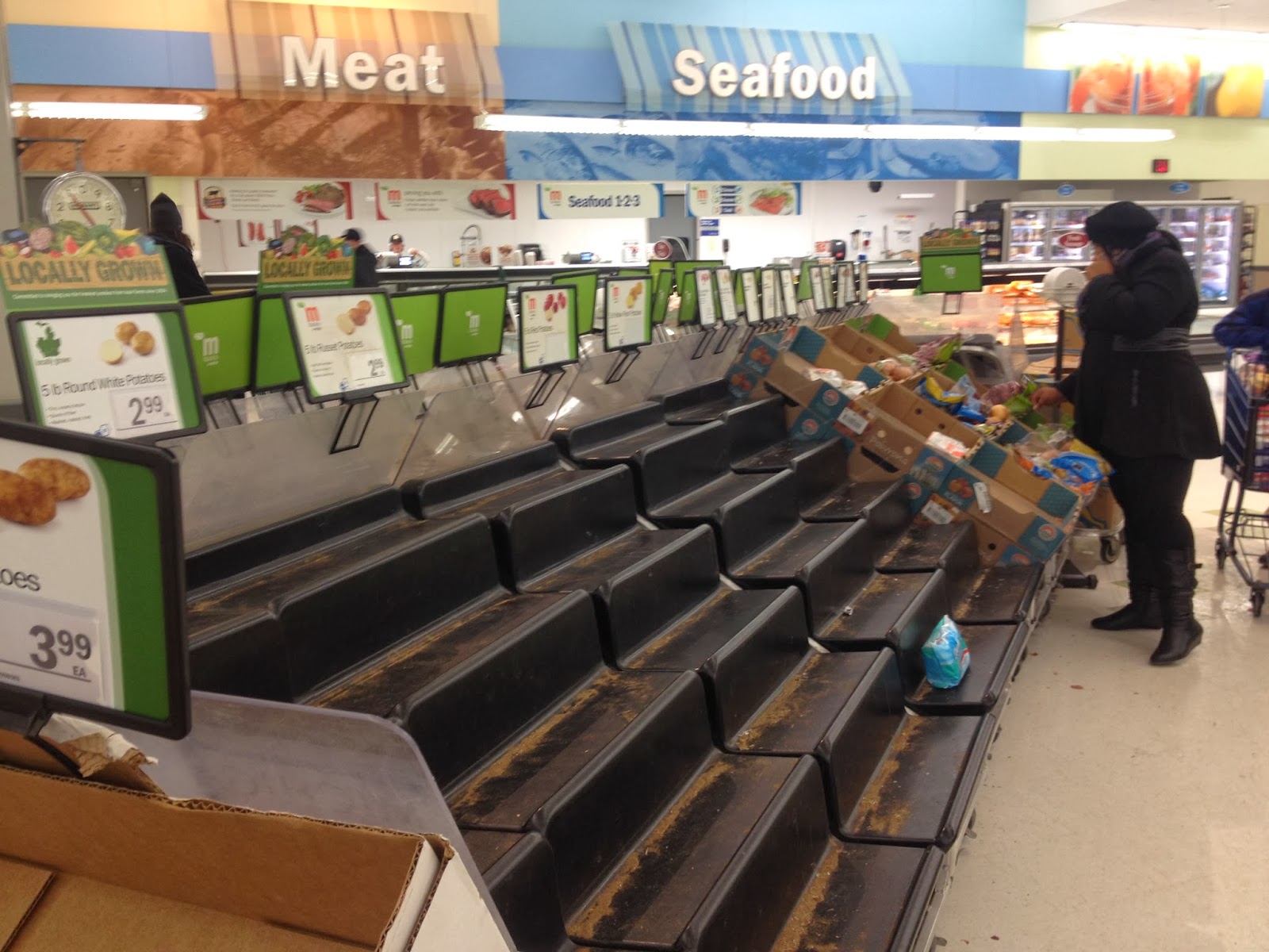 Damn Arbor Empty shelves at Carpenter Rd. Meijer