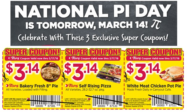 tops celebrate national pi day with these 3 pie coupons deals pi day flyer