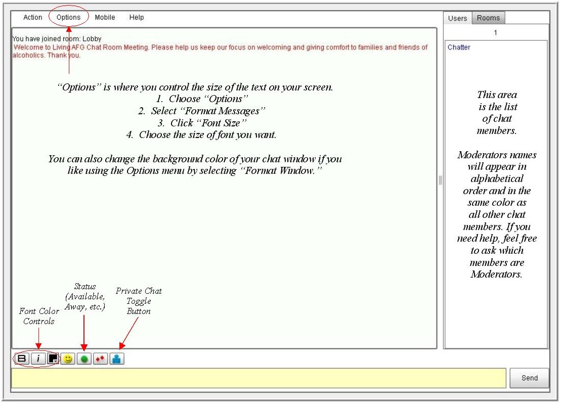 Living AFG: Chat Room Instructions
