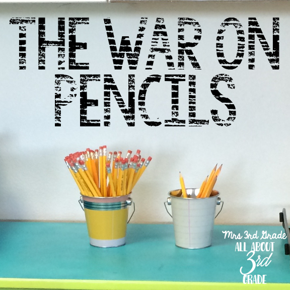 Is your pencil cup full, or empty!?  I would fill mine every other week and then all of the pencils would disappear!!  I couldn't figure out where they were going! I found a way to survive the last two weeks with only giving each student TWO pencils!