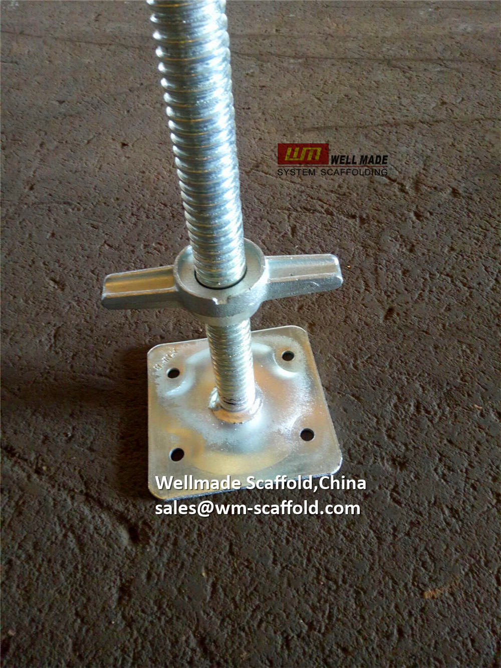 Adjustable Screw Jack Base Scaffold Leveling Spindle Footplate