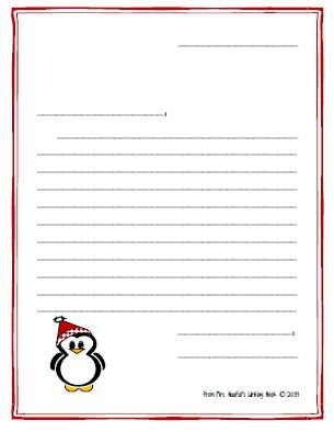 Christmas writing paper students letter