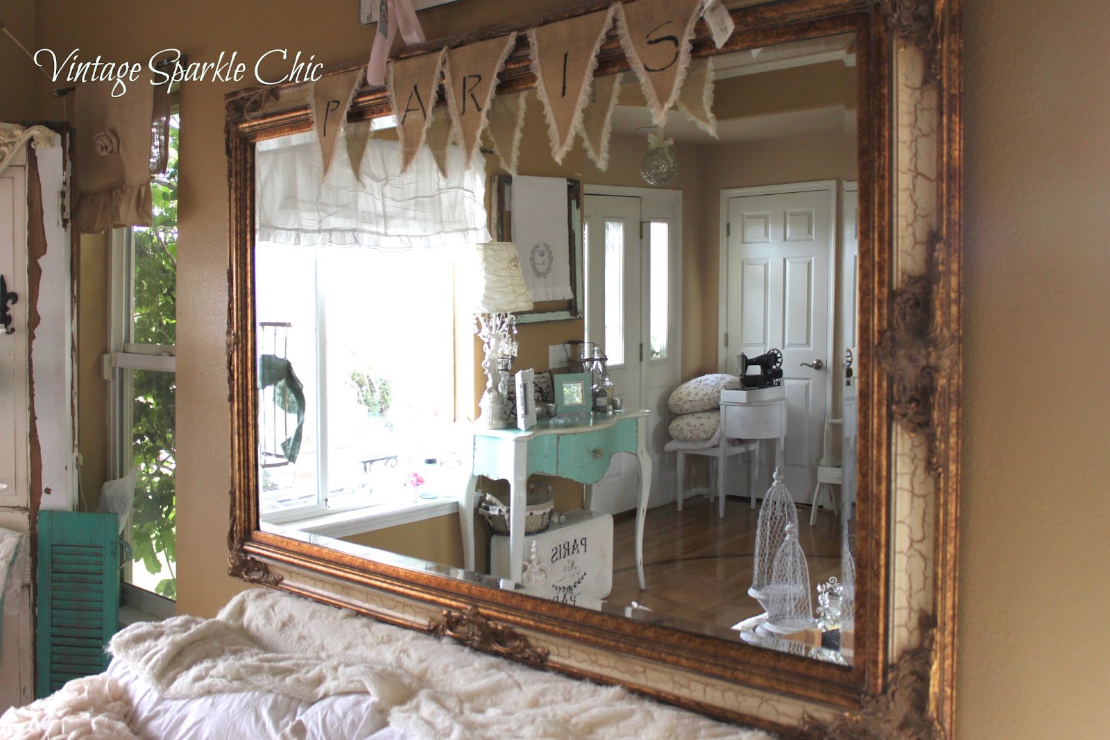 Vintage Sparkle Chic Newly Painted Sitting Room