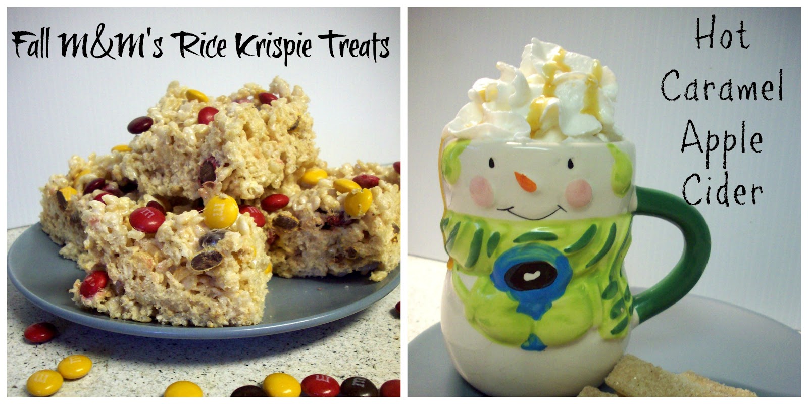 M&M's Fall Rice Krispie Treats & Hot Caramel Apple Cider Recipes 