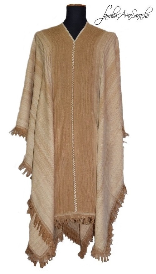 Poncho de Vicuña N° V214 Hilado Fino "Familia Avar Saracho" SOLO POR PEDIDO