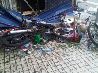 motosikal yang dirosakkan oleh peserta Bersih 3.0