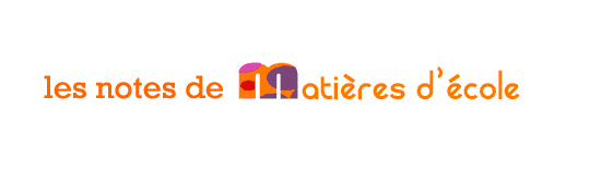 les notes de matières d'école