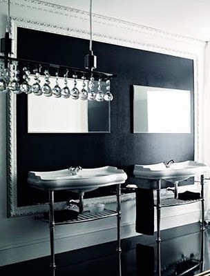 Ministry of Deco: Cuatro baños en blanco y negro