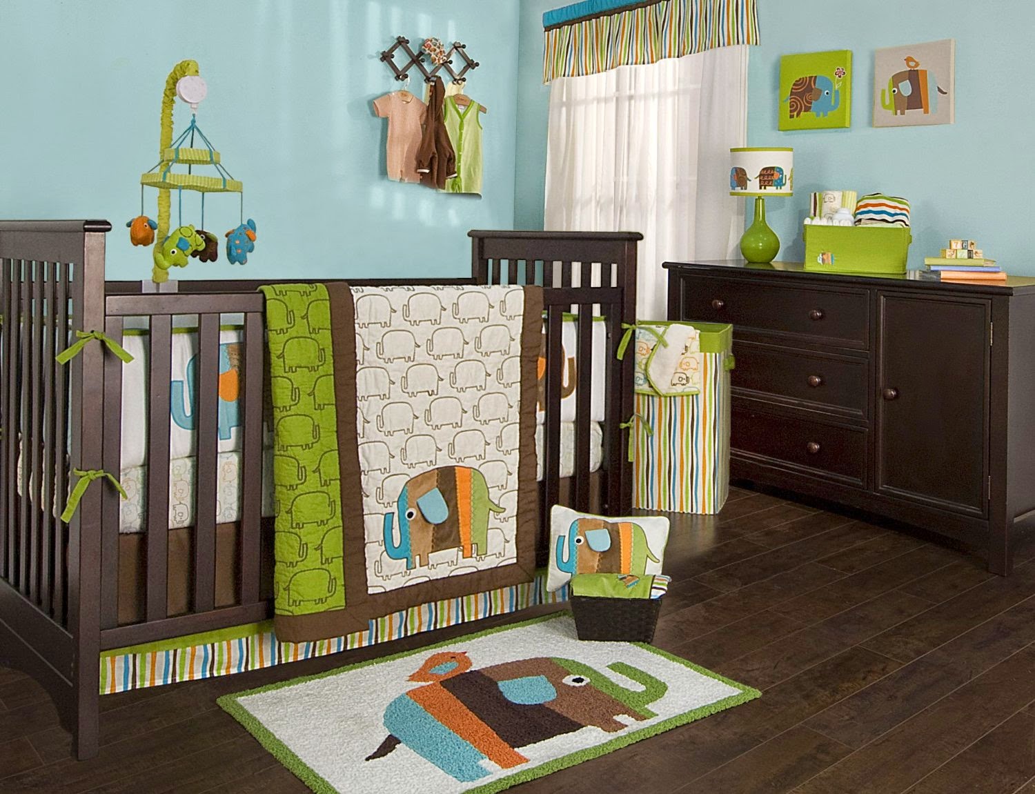 All Things Children Zutano Elephants Velour and Sherpa Blanket, Elephant