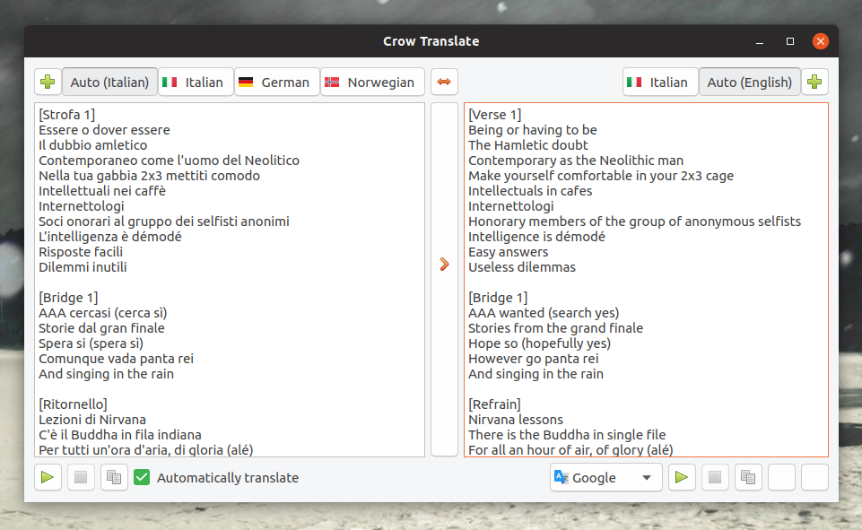 Crow Translate. Linux перевод. Automatically перевод. Lightweight перевод.