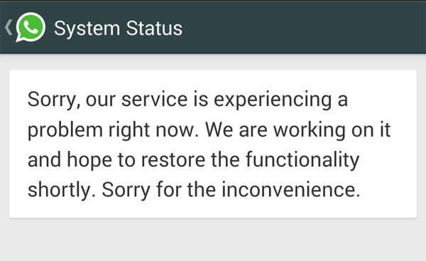 WhatsApp Sempat Down (Lagi) WhatsApp Sempat Down (Lagi)
