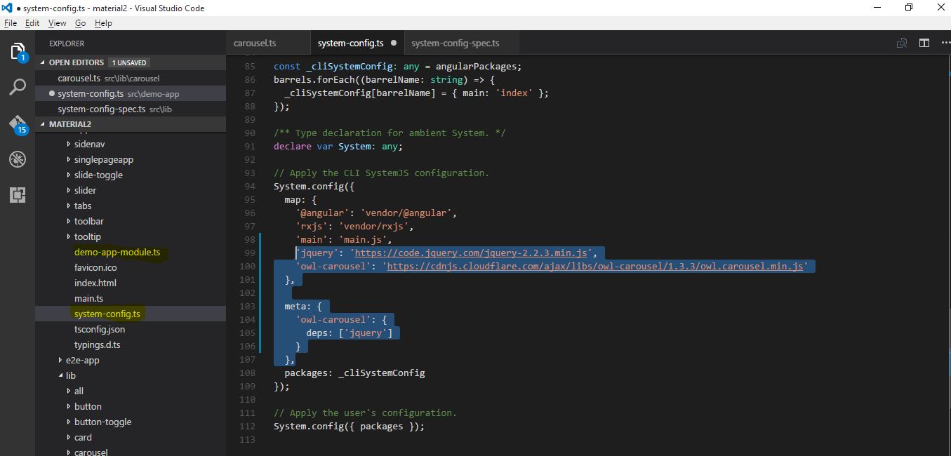 Explore Sitecore: carousel with angular material 2