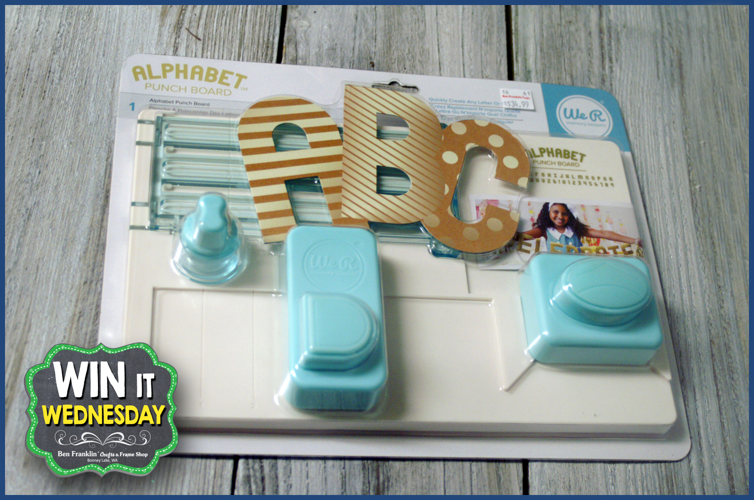 Ben Franklin Crafts and Frame Shop Alphabet Punch Board Giveaway