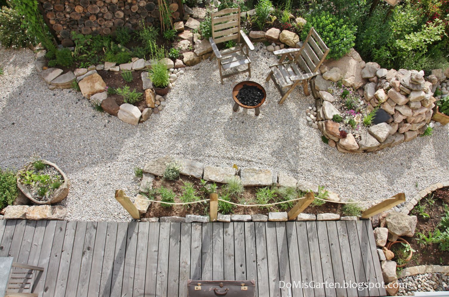 DoMis Garten Strandeck vorhernachher
