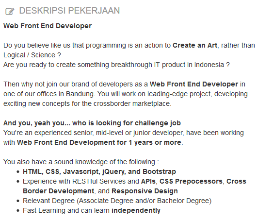 Web Front End Developer ~ Liputan Cdc