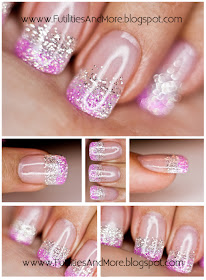 Futilities and More: Silver & Pink Glitter Nails
