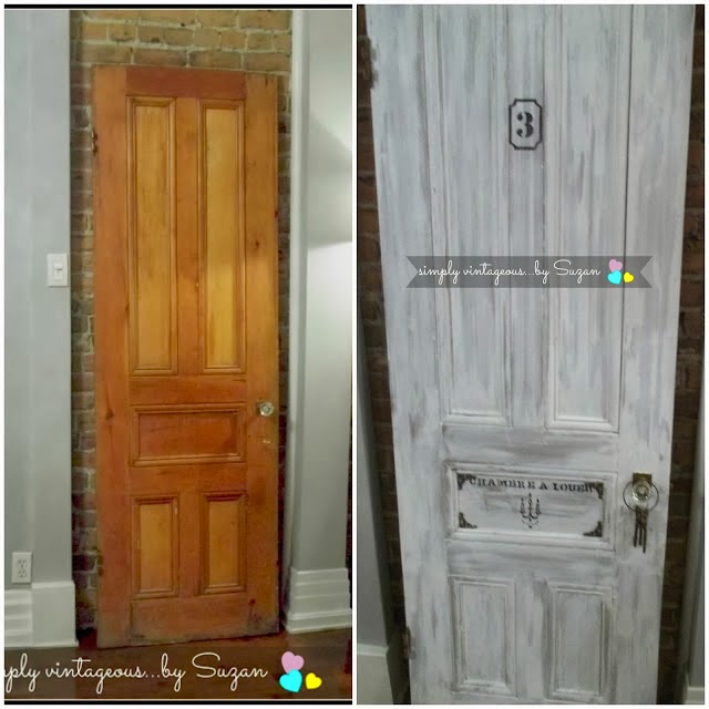 before and after vintage door