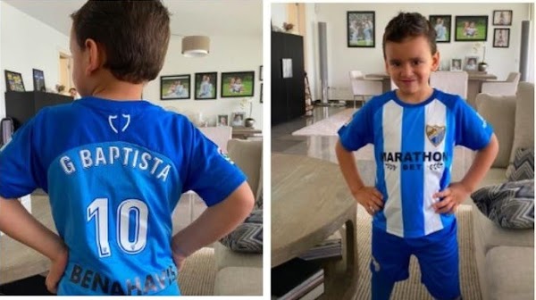 Málaga, el hijo de Julio Baptista presume de malaguista