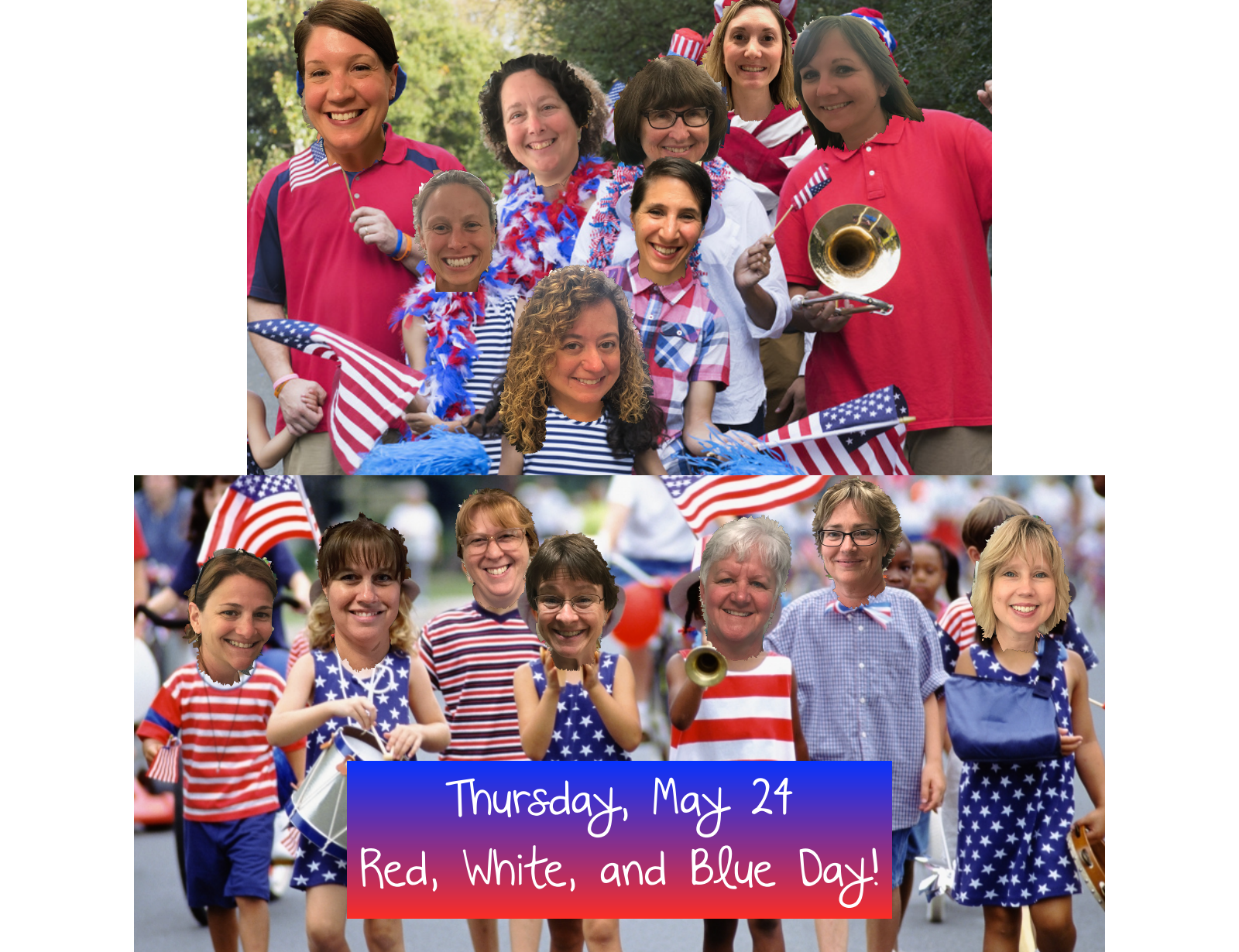 red white and blue day outfits