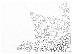 pencil drawings corner paper hand sketch flower designs draw emroidery drawing patterns embroidery saree tracing khaka beginners machine