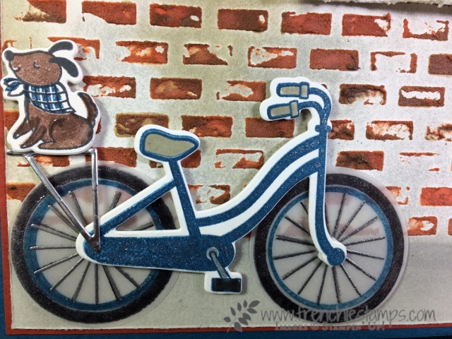 Bike Ride, Brick Wall, Frenchie Stamps, Stampin'Up!,