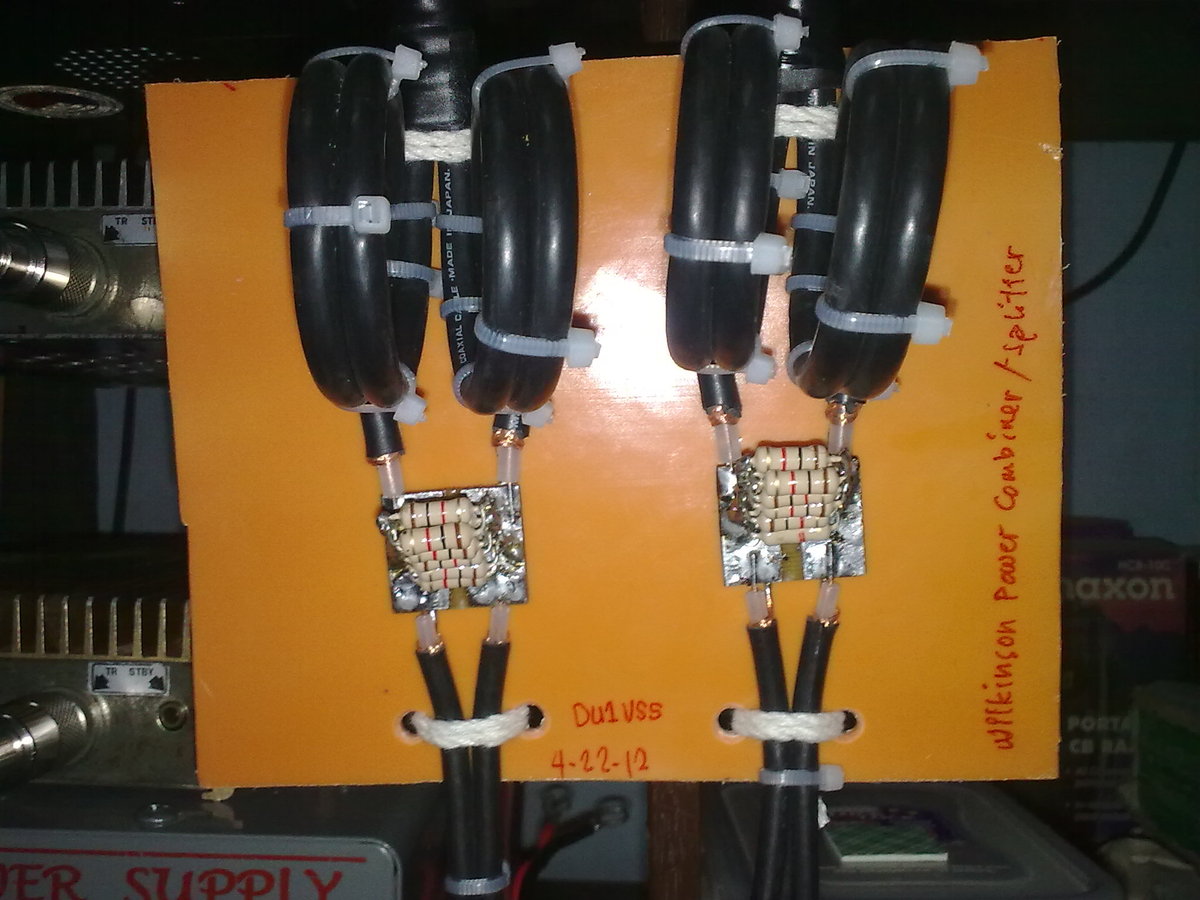 du1vss (D.I.Y.) Wilkinson Power Combiner / Splitter For VHF