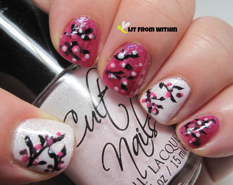  abstract blossoms, with dots of polish