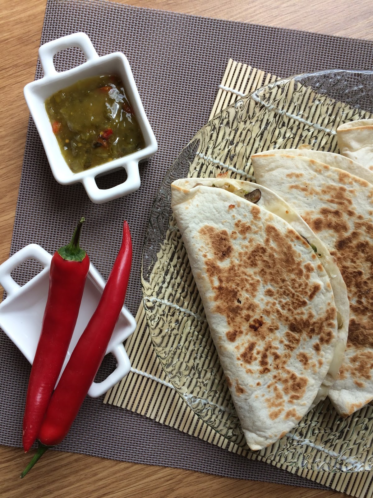 Quesadillas con setas y queso. Cooking the Chef