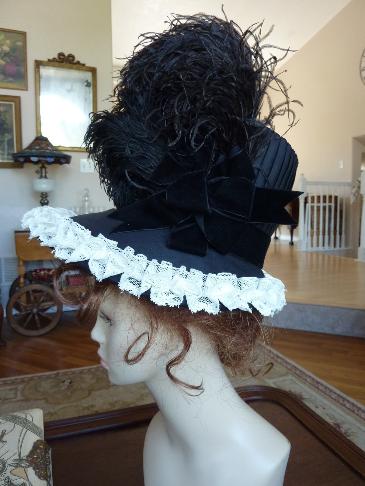 Beauty From Ashes: 1815 Half Mourning Hat Complete!