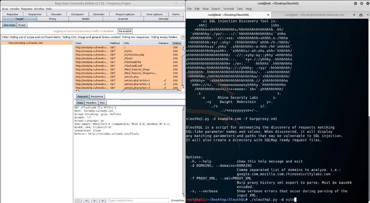 SleuthQL - Burp History Parsing Tool To Discover Potential SQL ...