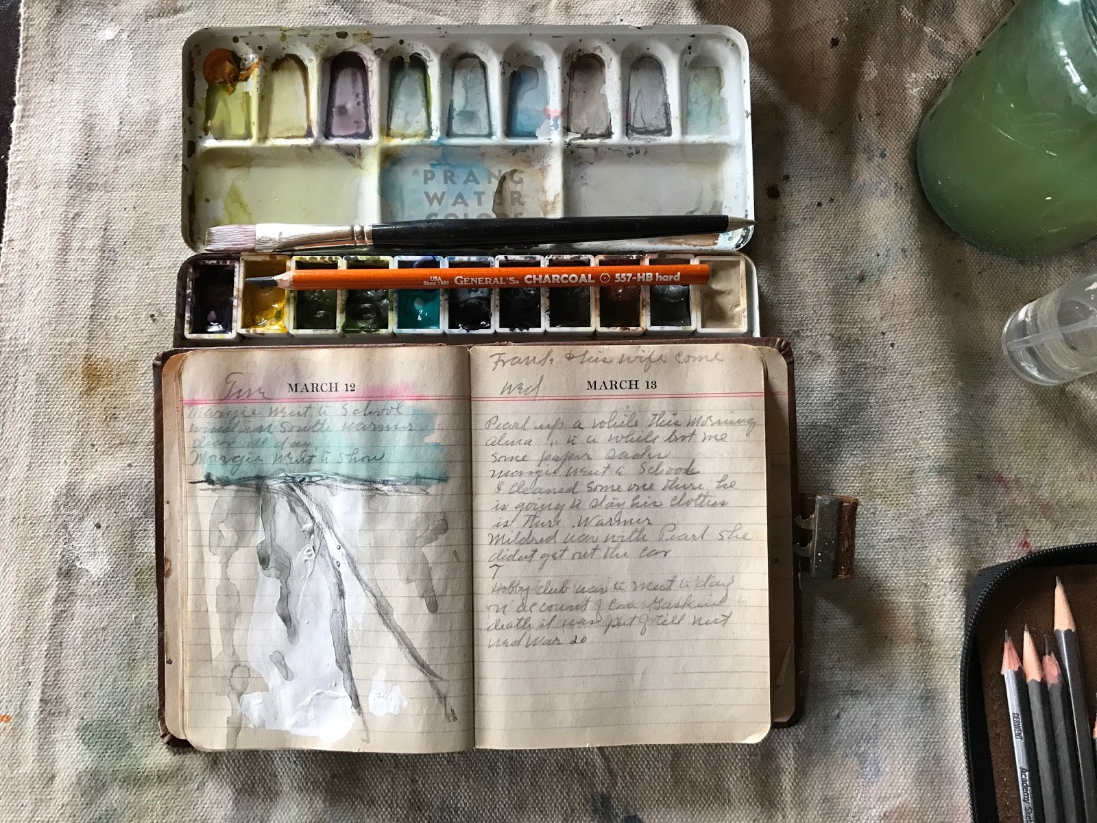 Mish Mash How to set up a watercolor palette....