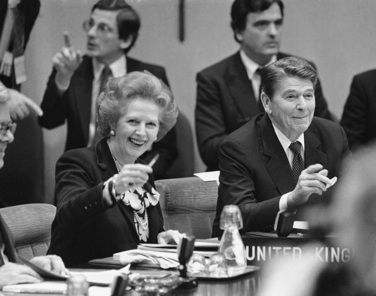 Margaret Thatcher e Ronald Reagan